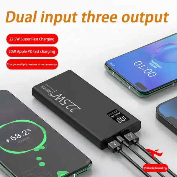 Xiaomi 22.5W Super Fast Charging 10000mAh Power Bank Battery High Capacity Digital Display Power Bank For Iphone Samsung Huawei - Image 3