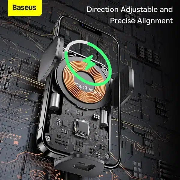 Baseus Qi 15W Wireless Car Phone Charger Holder Bracket Fast Charging Holder For iPhone 13 12 Samsung S21 Mobile Phone - Image 3