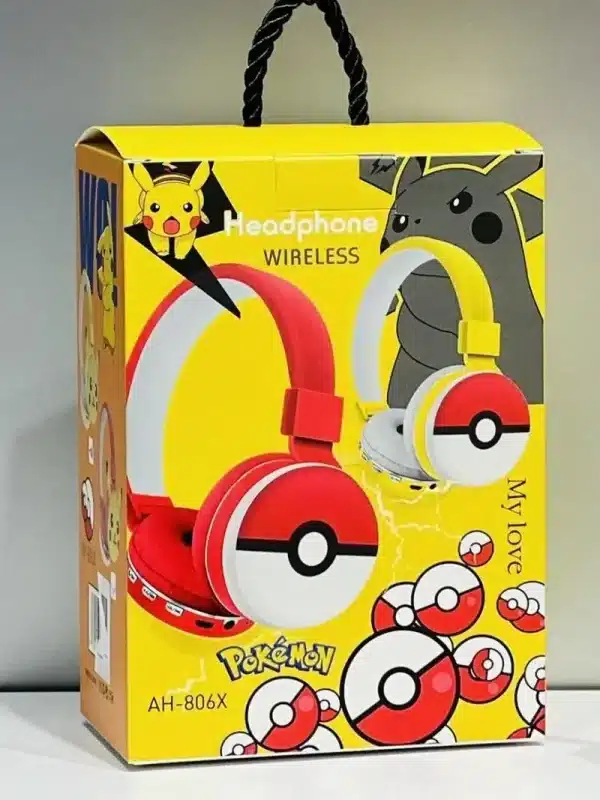 Pokemon Pikachu Bluetooth Headphone Wireless Headsets Anime Cartoon Stereo Headset Earphone With Mic Hottie Y2k Christmas Gift - Image 6