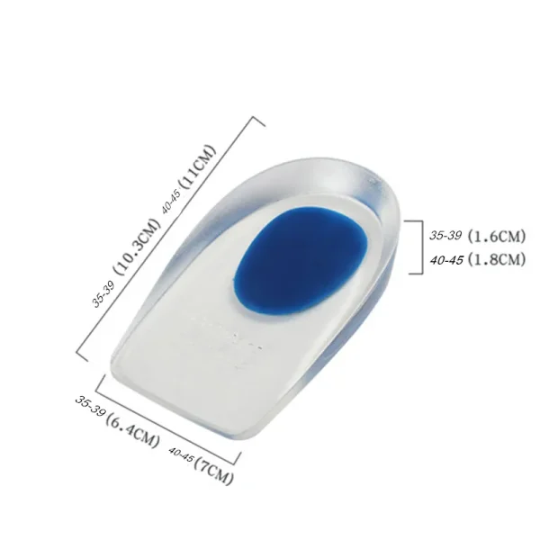 New 2pcs Soft Silicone Gel Insoles for Heel Spurs Pain Relief Foot Cushion Foot Massager Care Heel Cups Shoe Pads Increase Tools - Image 3