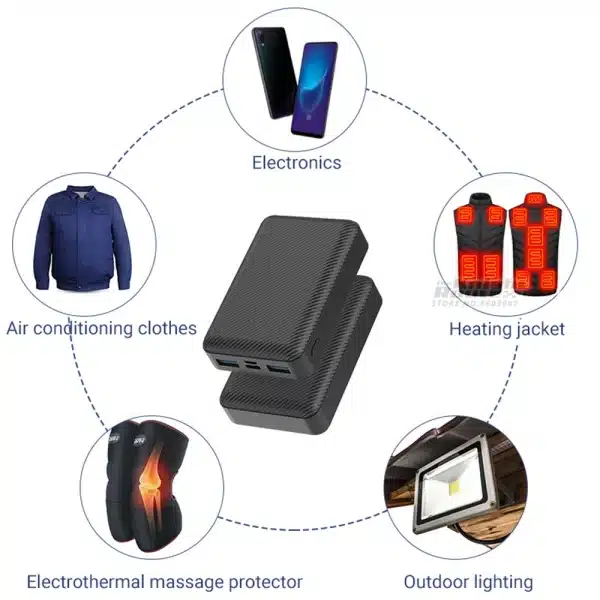Power Bank 5V/20000mAh/3A Portable Charging Power Supply Mobile Phone External Battery,For heated vest,heated Thermal underwear - Image 3