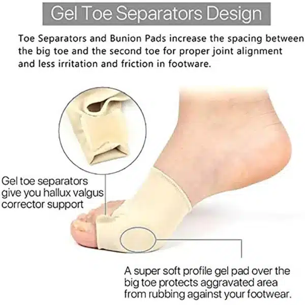 Toe Corrector Orthotics Feet Foot Care Bone Thumb Adjuster Correction Soft Pedicure Socks Bunion Straightener(1 pair / 2 pairs) - Image 2