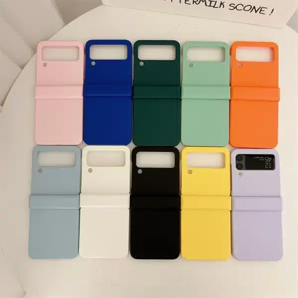 Candy Color Phone Case For Samsung Galaxy Z Flip 6 5 4 3 5G Hinge Plastic Back Cover - Image 2