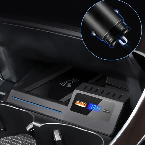 For Mercedes Benz W205 AMG C43 C63 GLC43 GLC63 X253 15W car QI wireless charging phone charger fast charging case accessories - Image 3