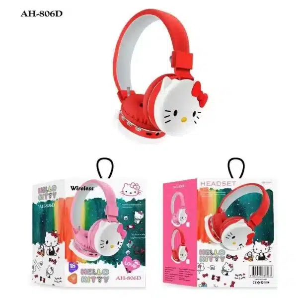 Sanrio Hello Kitty Kuromi Bluetooth Headphone Wireless Headsets Cartoon with Mic Foldable Lightweight Earphone for Phones Laptop - Image 4