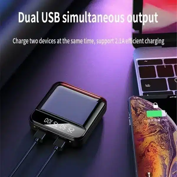 30000mah Large Capacity Mini Power Bank Super Fast Charge Built-in Cable Portable External Battery For Samsung iPhone 2025 - Image 2