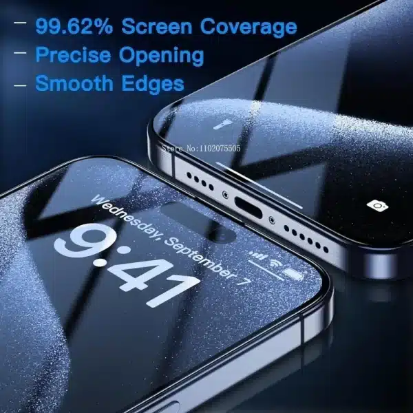 2PCS One-click Dust free Installation HD Screen Protector For iPhone 16 14 13 12 11 15 Pro Max Mini X XR XS MAX Protective glass - Image 5