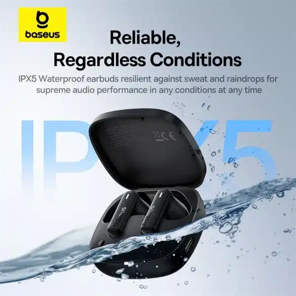 Baseus Bowie E19 True Wireless Earphones 12mm Drivers With Big Bass Bluetooth 5.3 33H Long Playtime IPX5 Waterproof Earbuds - Image 4