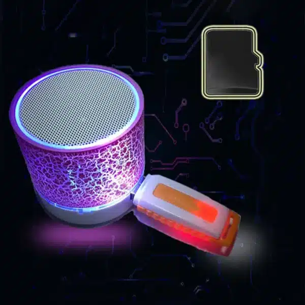 A9 Mini Portable Speaker Bluetooth Wireless Audio Dazzling Crack LED Lights Subwoofer Support TF Card USB Charger For PC/Mobile - Image 4