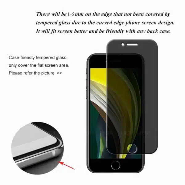 4Pcs For iPHone SE 2020 Glass For iPHone SE 2022 Screen Protector 9H HD Anti-Spy Privacy Tempered Glass iPHone 8 7 SE 2020 2022 - Image 3