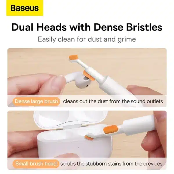 Baseus Bluetooth Earphones Cleaning Pen for Airpods Pro 3 2 1 Cleaner Kit Brush Headphone Earbuds Cleaning Tool for Airpods Case - Image 3