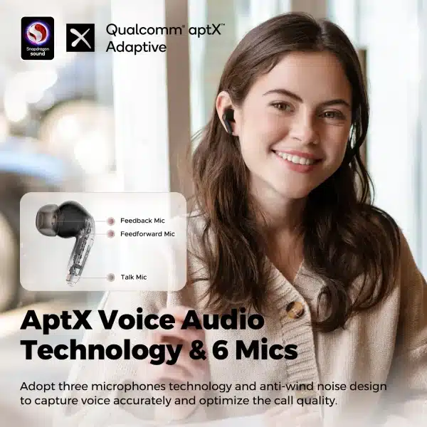 SoundPEATS Air4 Pro ANC Bluetooth 5.3 Wireless Earbuds with Lossless Sound & AptX Voice, Multipoint Connection, in-Ear Detection - Image 2