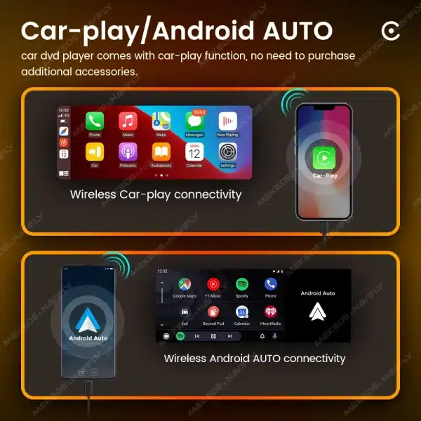 Navifly 2G+32G Universal 1 Din Android 6.86 Inch HD Touch Screen Wireless CarPlay Auto Car Radio Multimedia Video Player GPS FM - Image 3