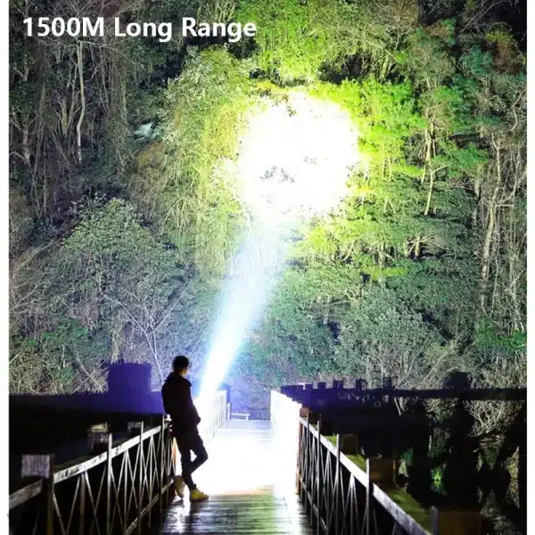 1500M Long Range 100W Most Powerful LED Flashligh Portable Spotlights USB Recharge Searchlight Outdoor Tactical Torch - Image 6
