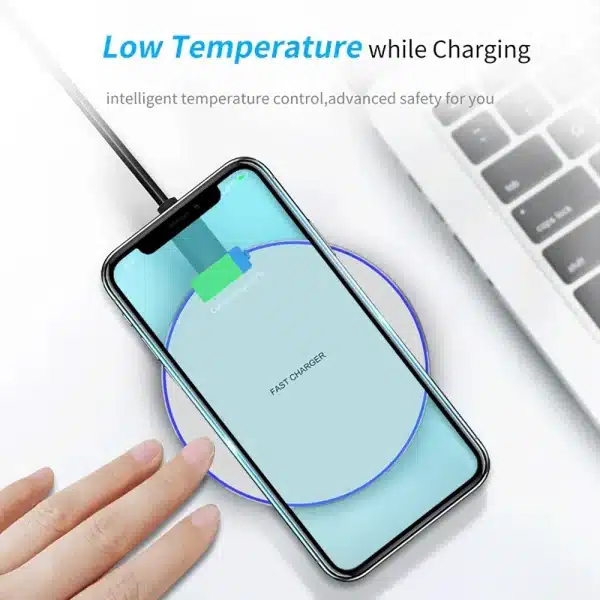 LEEOUDA Fast Wireless Charger For Samsung S22 S21 Note 20 Type C Charging Pad for iPhone 14 13 12 11 XS XR X 8 Airpods 3 Pro 2 - Image 3