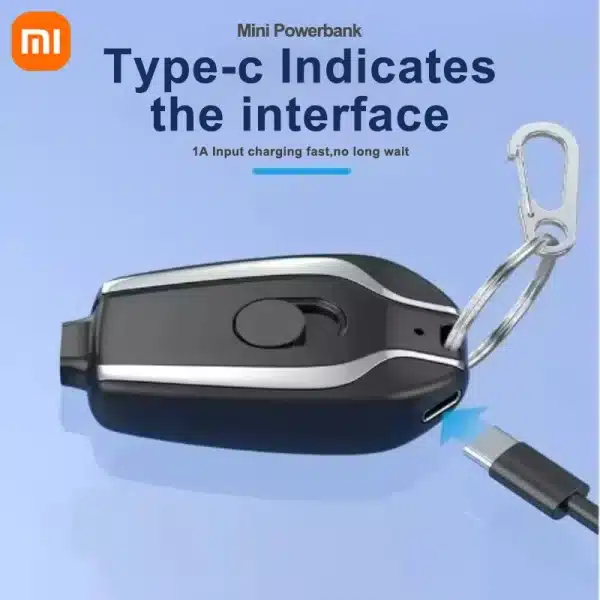 Xiaomi 1500mAH Mini Keychain Power Bank Emergency supply Portable Charger Compatibility For IPhone Samsung Small Size 2025 New - Image 3