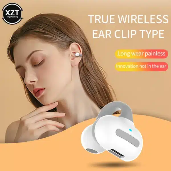 M-S8 TWS Wireless Bluetooth Headphones Bone Conduction Headset HiFi Stereo Music Ear Clip on Ear Earring Sports Earbuds With Mic - Image 2