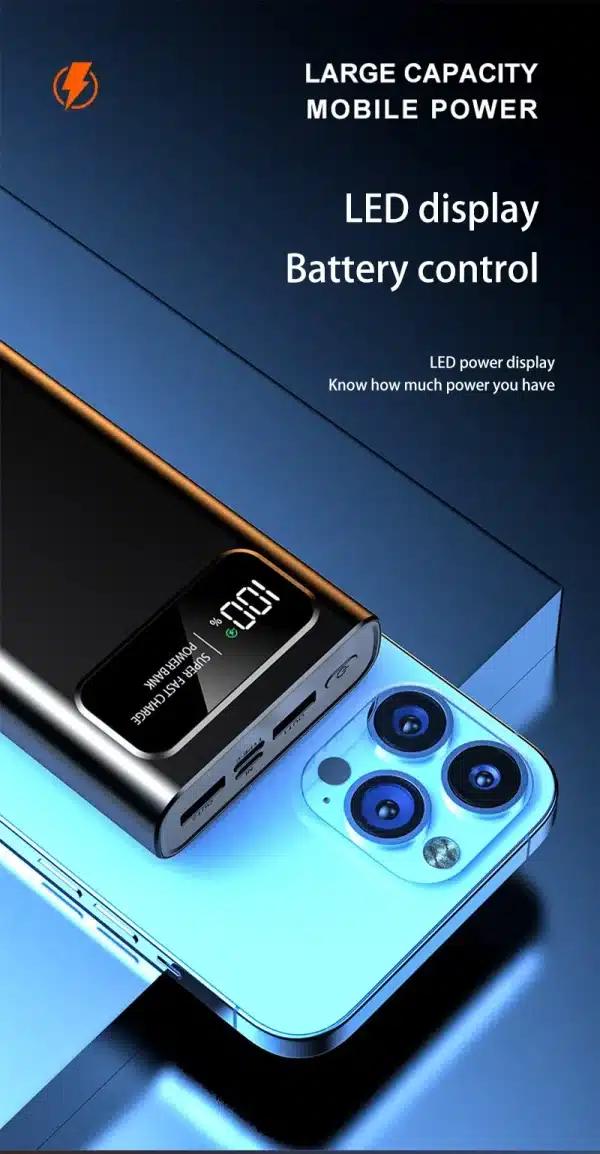 200000mAh Super Fast Charging Power Bank 120W Ultra-High Capacity Digital Display External Battery PowerBank For iPhone Xiaomi - Image 3