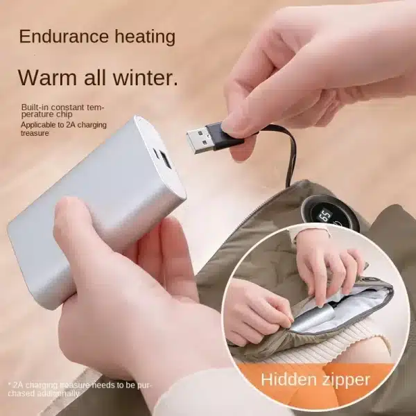 Portable Hand Warmer Goose Down Heating Pad for Hands Warming Pad Quick Heated Graphene Hand Warmers Need Usb Plug/Power Bank - Image 3