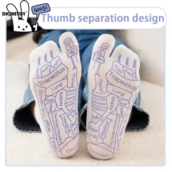 1 set Foot Massage Acupuncture Point Socks Muscle Relaxation Massager Relieve Tired Feet Socks Reflexology Sock Foot Point Tool - Image 3