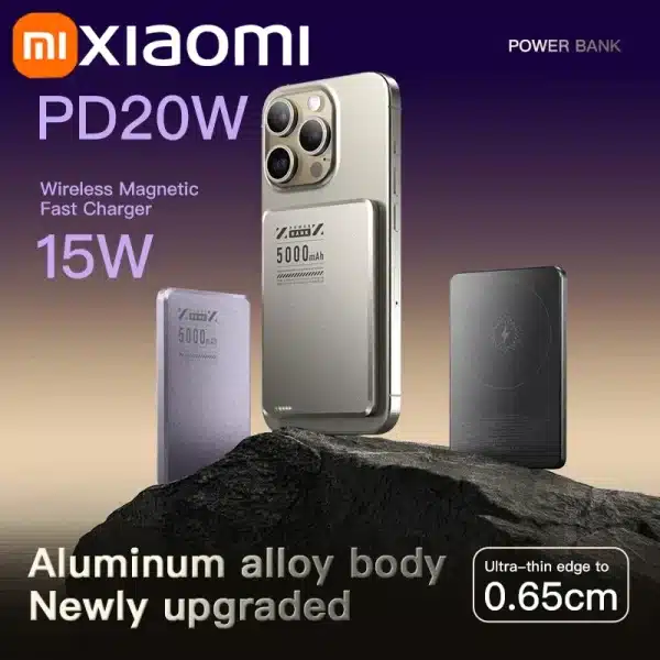 Xiaomi 5000mAh Slim Portable Charger Power Bank Qi Magnetic Wireless Super Fast Charging Powerbank for iPhone Samsung 2024 New - Image 3