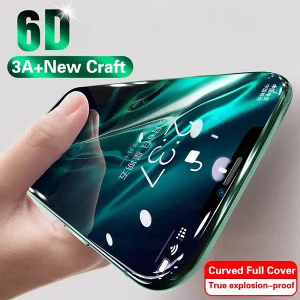1-2Pcs 5D Curved 9H Tempered Glass For iPhone X XR XS 11 12 13 Mini 14 15 Pro Max 6 7 8 Plus SE 2020 Full Cover Screen Protector - Image 2
