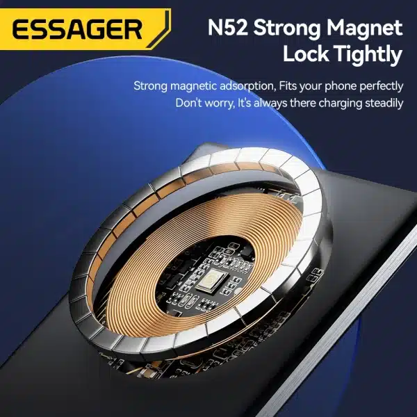 Essager PD 20W Magnetic Wireless Charging Bank 5000mAh External Battery Charger For iPhone 15 14 13 Pro Max Thin Charging Bank - Image 3