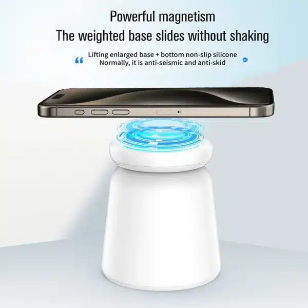 3 in 1 Magnetic Wireless Charger Stand Foldable for iPhone 15 14 13 12 Pro Max Airpods IWatch 9 8 7 6 Fast Charging Dock Station - Image 5