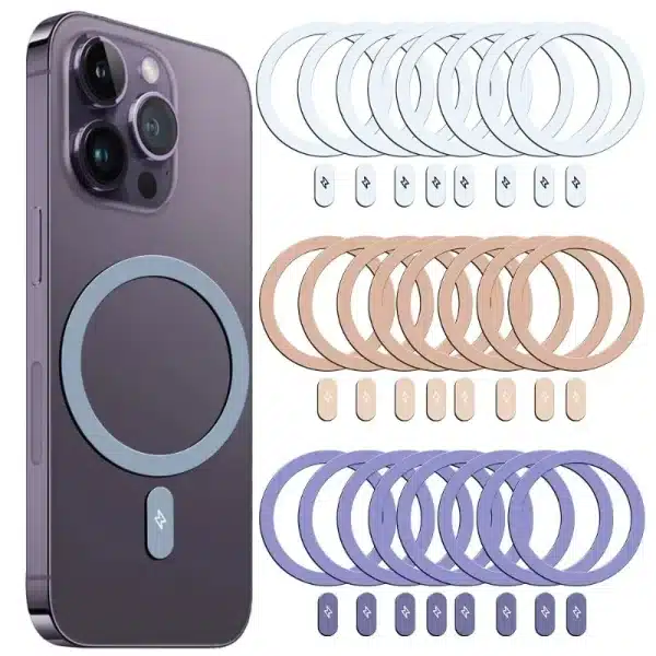 5-1Pcs Universal Metal Plate Ring for Magsafe Magnetic Wireless Charger Iron Sheet Sticker Car Phone Holder for IPhone 15 14 13 - Image 2