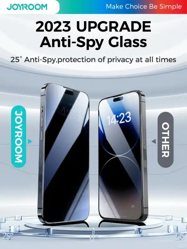 Joyroom Anti-Spy Screen Protector For iPhone 15 Pro Max Tempered Glass For iPhone 14 13 Private Film - Image 2