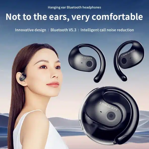 GREATWALL Q10 OWS Earphones Bluetooth 5.4 Sports Wireless Headphones Noise Reduction HD Call with Mic Earbuds Ear Hook - Image 3