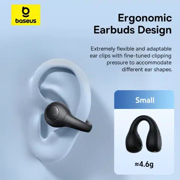 Baseus AirGo AS01 Wireless Headphones Ear Clip Earphones Bluetooth 5.3 2MIc ENC HD Call Noise Reduction Earbuds Sports Earbuds - Image 2