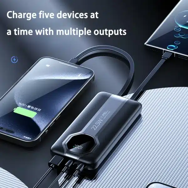 Xiaomi 22.5W 100000mAhBuilt-in cable High Capacity Power Bank Fast Charging Powerbank Portable Battery Charge For iPhone Samsung - Image 3