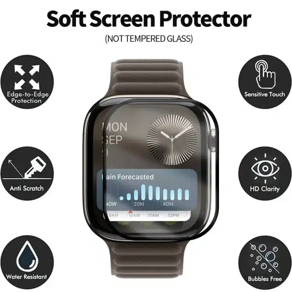 For iPhone iWatch Series 10 42/46/49MM Smart Watch HD Screen Protector For iWatch 10 3D Curved PMMA Soft Films Full Protection - Image 2