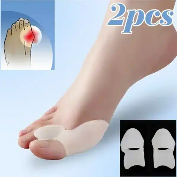 1pair Silicone Gel Thumb Corrector Bunion Little Toe Protector Separator Hallux Valgus Finger Straightener Foot Care Relief Pads - Image 3