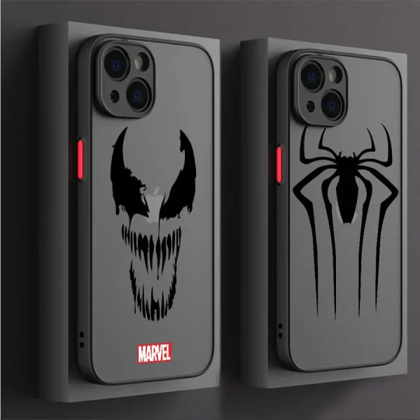Marvel Spiderman Ironman Phone Case for iPhone XR X 14 16 Plus XS Max 8 Plus 13 Mini 15 Pro Max 12 11 Pro 7 12 Pro Matte Cover - Image 3