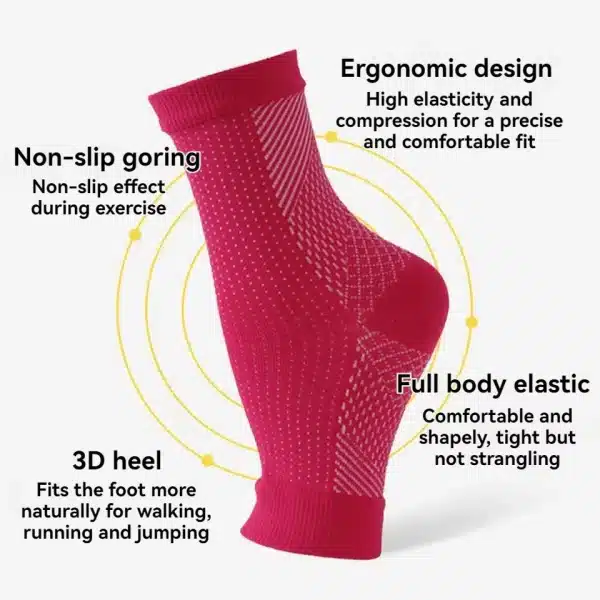 GOBYGO 1Pair Athletic Compression Socks Full Open Toe Stretch Crack Prevention Socks Outdoor Fitness Half Palm Compression Socks - Image 2