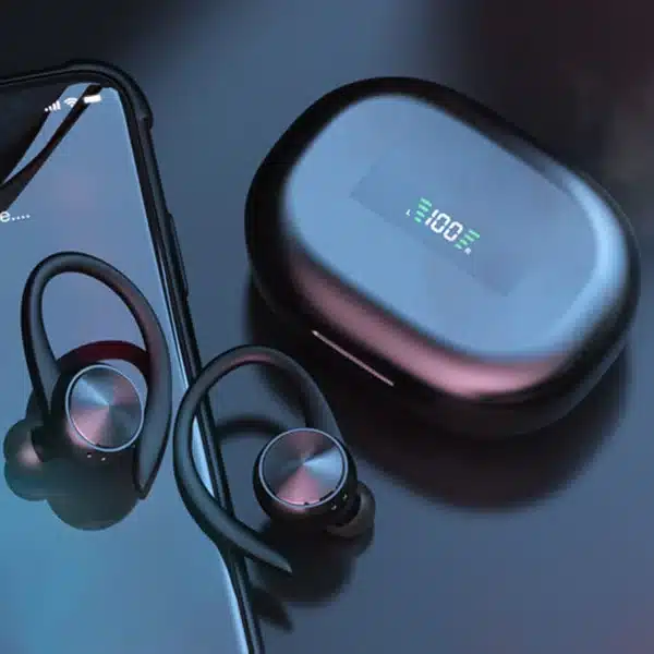 Wireless Bluetooth 5.0 Sports Headphone IPX5 Earbuds w/500mAh Charging Case Ear Hooks Earphones 3D HiFi In-Ear Wireless Headset - Image 3
