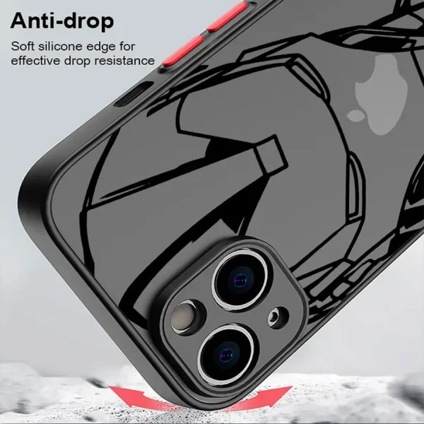 Marvel Spiderman Ironman Phone Case for iPhone XR X 14 16 Plus XS Max 8 Plus 13 Mini 15 Pro Max 12 11 Pro 7 12 Pro Matte Cover - Image 4
