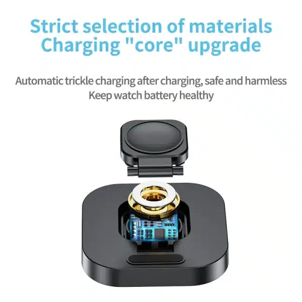 Foldable Mini Magnetic Wireless Charger For Apple Watch series 8 7 6 5 4 SE 3 2 iWatch Type C Wireless Charging For Apple Watch - Image 5