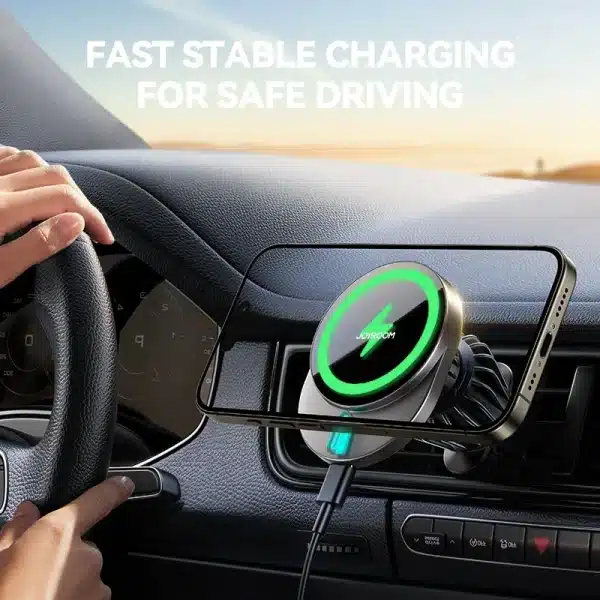 Joyroom Magnetic Car Phone Holder 15W Wireless Charging Car Phone Mount Charger Air Vent Phone Holder For iPhone 16/15/14/13/12 - Image 3