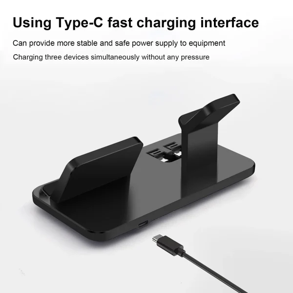 3 In 1 15W Fast Wireless Charger Stand For Samsung S24 S23 S22 S21 Samsung Galaxy watch 7 6 5 4 Buds 2/Pro Charging Station - Image 4