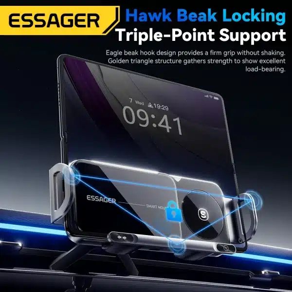 Essager 15W Car Wireless Charger Dual Coil One-Touch Rotatable Car Phone Holder For Samsung Galaxy Z Fold6 5 4 Flip 6 5 4 iPhone - Image 3