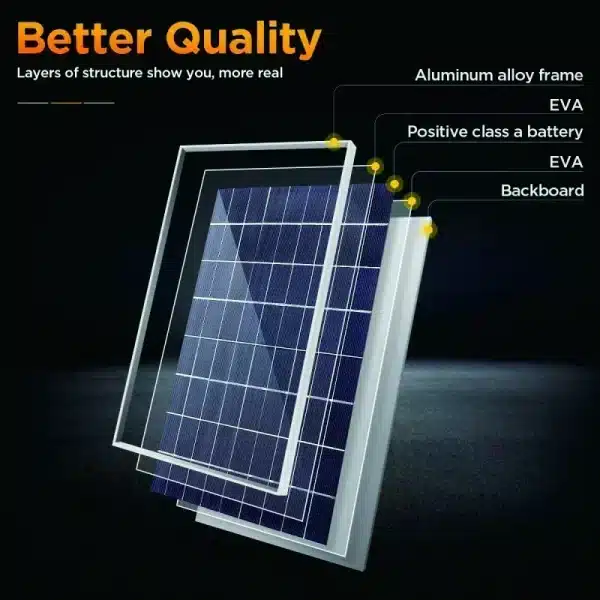 1000W Solar Panel Kit Complete100A Controller USB Port Portable Solar Battery Charger For Outdoor Camping Power Bank - Image 4