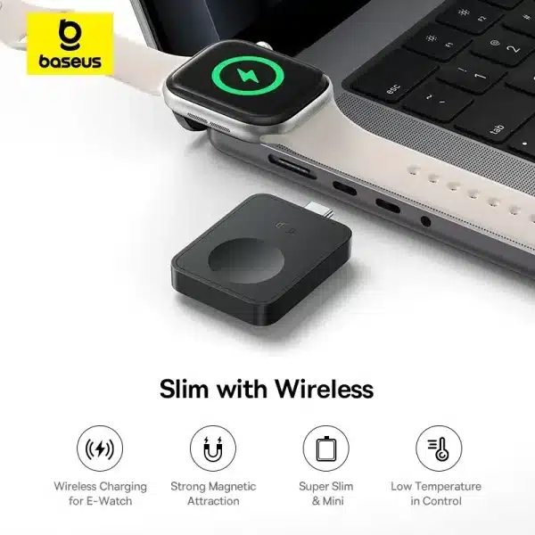 Baseus MagPro Magnetic Wireless Charger for E-Watch 2.5W For Apple Watch S1-S10 Series SE Series Ultra Series - Image 2