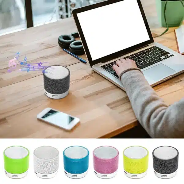 A9 Mini Portable Speaker Bluetooth Wireless Audio Dazzling Crack LED Lights Subwoofer Support TF Card USB Charger For PC/Mobile - Image 6