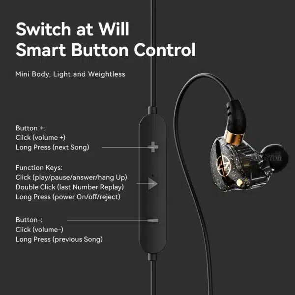 BX-02 HiFi Wired Earphone Bluetooth-compatible 5.0 Headphone with Microphone Bass Noise Cancelling Headset Sport Running Earbuds - Image 4