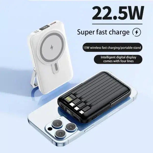 200000mah Macsafe Magnetic Power Bank Fast Wireless Charger For Iphone 15 14 13 12 Xiaomi Huawei External Auxiliary Battery Pack - Image 2