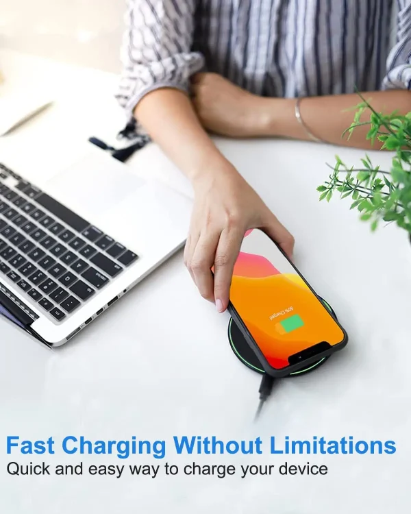 50W Wireless Charger For iPhone 13 12 15 Pro Xs Max Mini X Xr Induction Fast Charging Pad For Samsung S22 S21 s8 s9 s10 Note - Image 2