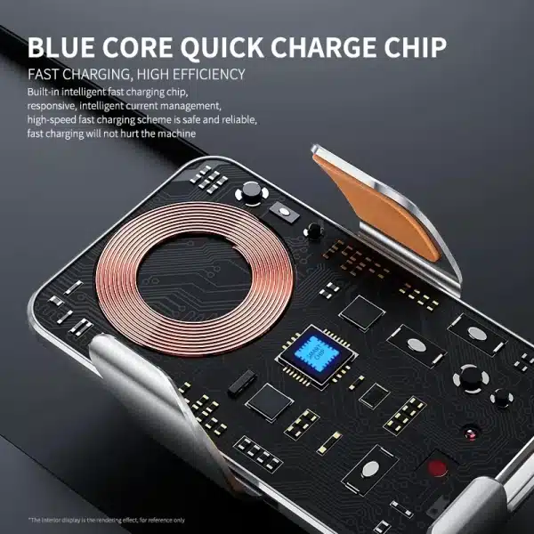 Car Wireless Charger Magnetic Auto Car Mount Phone Holder For iPhone 14 13 12 Samsung Infrared Induction 15W Fast Charging - Image 2